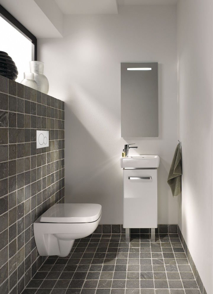 Geberit Renova guest WC with washplace, washbasin cabinet and toilet