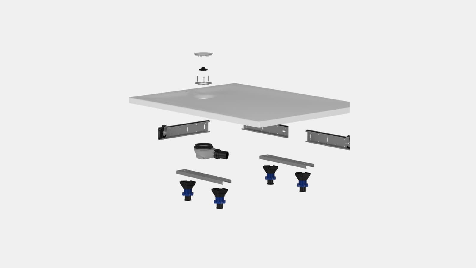 Installation set for the Geberit Nemea shower tray Installation set for the Geberit Nemea shower tray